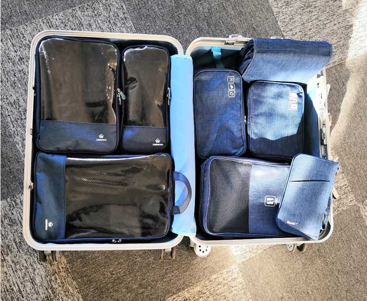 travel luggage organizers in luggage